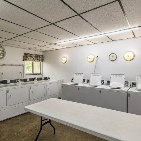 laundry room with table